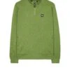 Weekend Offender Faraone Quarter Zip Sweatshirt Seaweed Green
