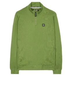 Weekend Offender Faraone Quarter Zip Sweatshirt Seaweed Green
