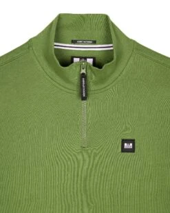 Weekend Offender Faraone Quarter Zip Sweatshirt Seaweed Green -Weekend Offender SWAW23 10 FARAONE SEAWEED 2385 RECOLOUR