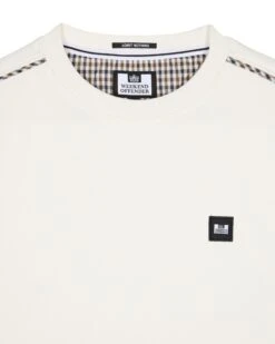 Weekend Offender Vega Sweatshirt Winter White/House Check -Weekend Offender SWAW23 12 VEGA WINTER WHITE HOUSE CHECK 2718