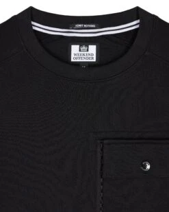 Weekend Offender Adiel Mesh Pocket Sweatshirt Black -Weekend Offender SWAW23 16 ADIEL BLACK 0814
