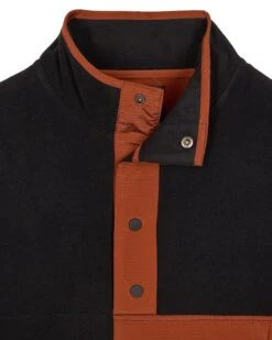Weekend Offender Cruz Polar Fleece Black/Orange Peel -Weekend Offender SWAW2306 CRUZ BLACK ORANGE 3665