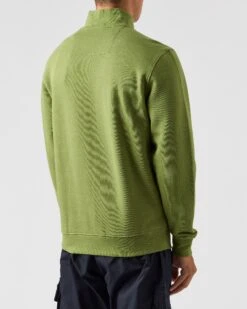 Weekend Offender Faraone Quarter Zip Sweatshirt Seaweed Green -Weekend Offender SWAW2310 FARAONE SEAWEED 0652 MODEL Copy