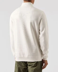 Weekend Offender Faraone Quarter Zip Sweatshirt Winter White -Weekend Offender SWAW2310 FARAONE WINTER WHITE 0239 MODEL