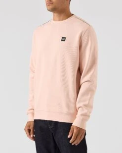 Weekend Offender Vega Sweatshirt Peachy/House Check -Weekend Offender SWAW2312 VEGA PEACHY HOUSE CHECK 0139 MODEL