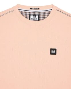 Weekend Offender Vega Sweatshirt Peachy/House Check -Weekend Offender SWAW2312 VEGA PEACHY HOUSE CHECK 0205