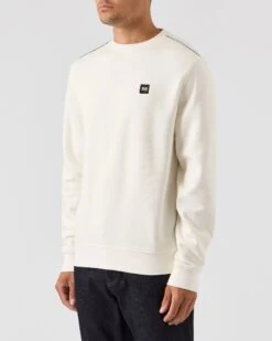 Weekend Offender Vega Sweatshirt Winter White/House Check -Weekend Offender SWAW2312 VEGA WINTER WHITE HOUSE CHECK 0132 MODEL
