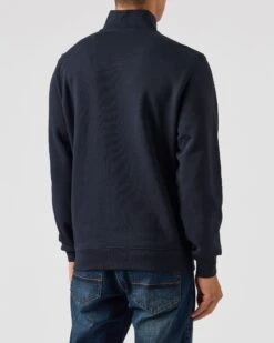 Weekend Offender Matisa Quarter Zip Sweatshirt Navy/Blue House Check -Weekend Offender SWAW2313 MATISA NAVY BLUE CHECK 0026