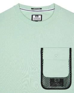 Weekend Offender Adiel Mesh Pocket Sweatshirt Mint Tea Green -Weekend Offender SWAW2316 ADIEL MINT TEA 4043