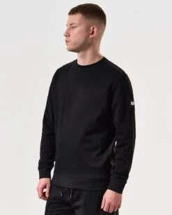 Weekend Offender F Bomb Sweatshirt Black -Weekend Offender SWSS2401 FBOMB BLACK 6448 MODEL