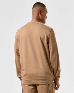 Weekend Offender F Bomb Sweatshirt Cognac Brown -Weekend Offender SWSS2401 F BOMB COGNAC 3782 MODEL