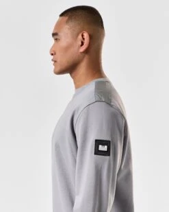 Weekend Offender F Bomb Sweatshirt Smokey Grey -Weekend Offender SWSS2401 F BOMB SMOKEY 3739 MODEL