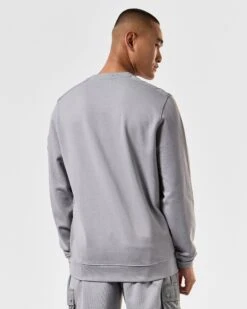 Weekend Offender F Bomb Sweatshirt Smokey Grey -Weekend Offender SWSS2401 F BOMB SMOKEY 3741 MODEL