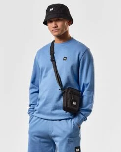 Weekend Offender Ferrer Sweatshirt Coastal Blue -Weekend Offender SWSS2402 FERRER COASTAL 4375 MODEL