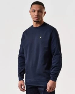 Weekend Offender Ferrer Sweatshirt Navy -Weekend Offender SWSS2402 FERRER NAVY 7549