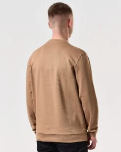 Weekend Offender Vega Sweatshirt Cognac Brown -Weekend Offender SWSS2404 VEGA COGNAC 6338 MODEL