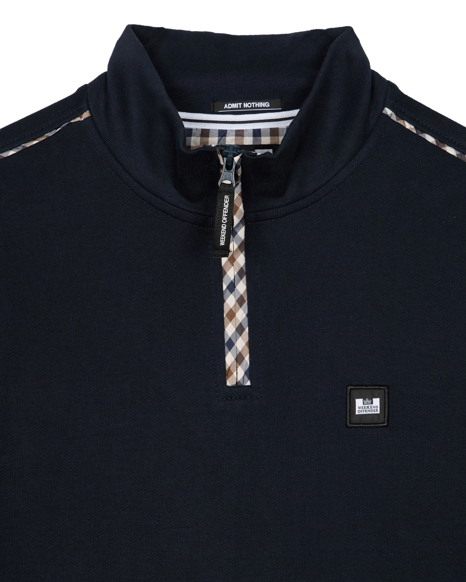 Weekend Offender Matisa Quarter Zip Sweatshirt Navy 7 Weekend Offender Matisa Quarter Zip Sweatshirt Navy - Image 7