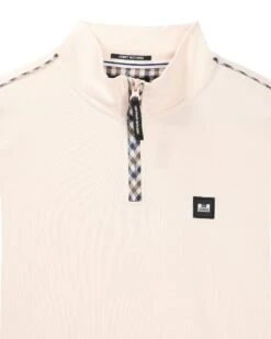 Weekend Offender Matisa Quarter Zip Sweatshirt Alabaster -Weekend Offender SWSS2405 MATISA NAVY 5724