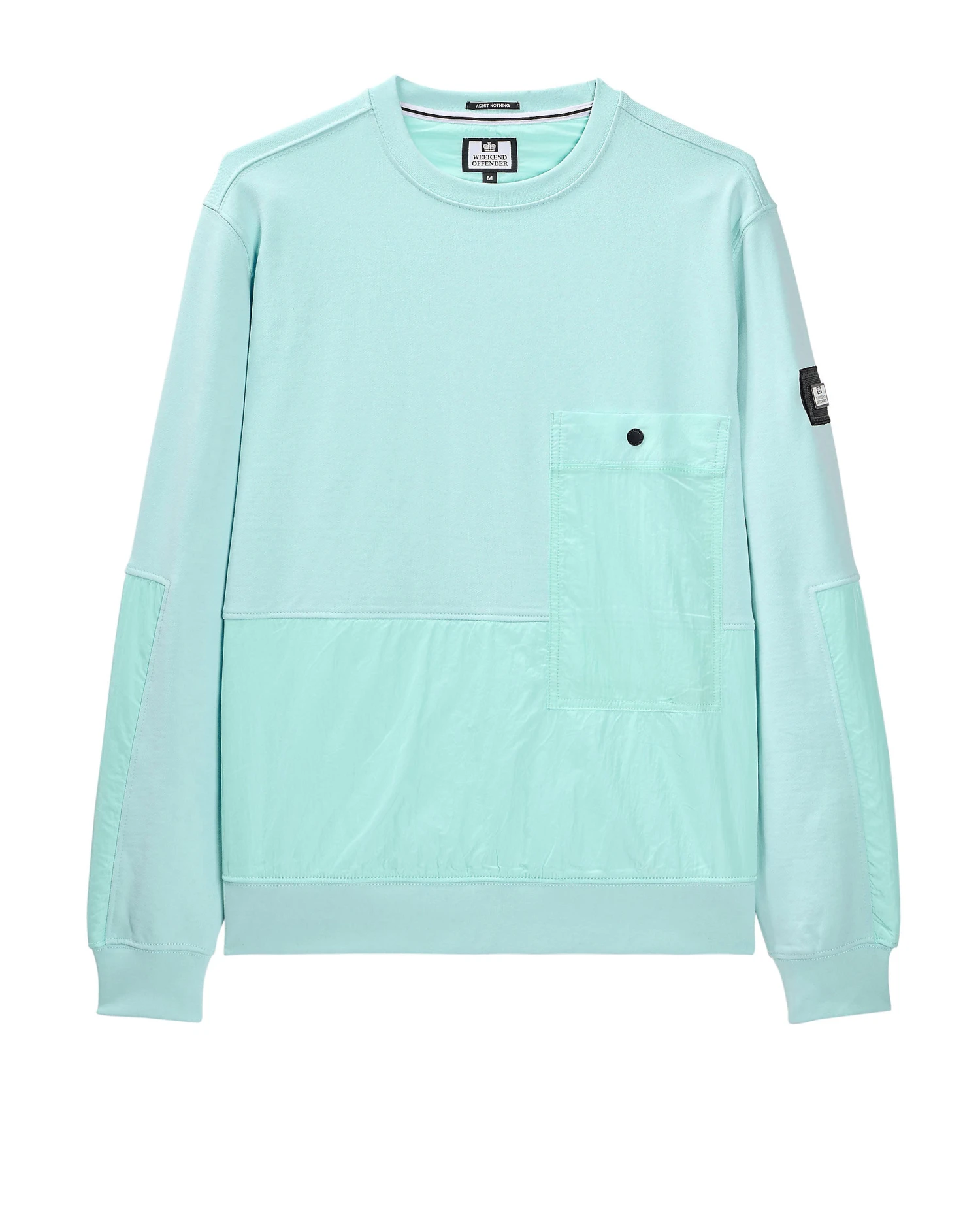 Weekend Offender Sirenko Pocket Sweatshirt Celeste Green 1 Weekend Offender Sirenko Pocket Sweatshirt Celeste Green