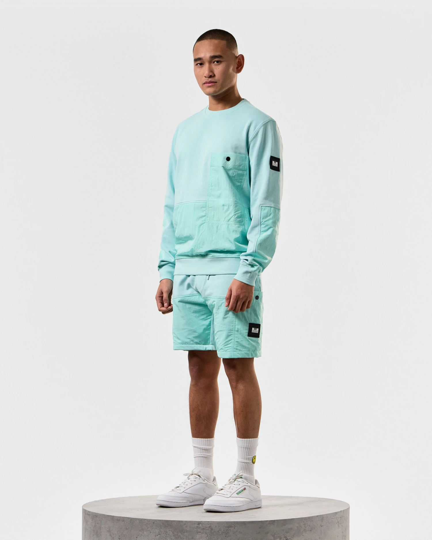Weekend Offender Azeez Parachute Pocket Shorts Celeste Green 2 Weekend Offender Azeez Parachute Pocket Shorts Celeste Green - Image 2