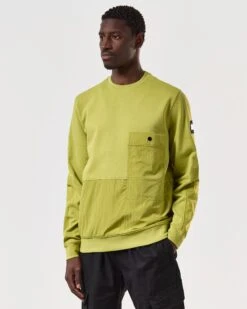 Weekend Offender Sirenko Pocket Sweatshirt Limeish Green -Weekend Offender SWSS2410 SIRENKO LIMEISH 7002
