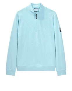 Weekend Offender Kraviz Quarter Zip Sweatshirt Saltwater Blue