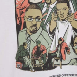 Weekend Offender Wire Graphic T-Shirt White -Weekend Offender THE WIRE TEE WHITE DETAIL 2