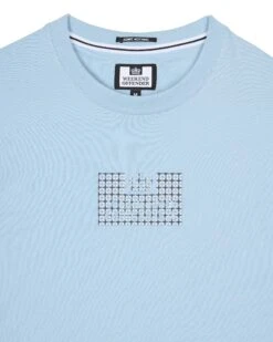 Weekend Offender Dygas T-Shirt Winter Sky/Blue House Check -Weekend Offender TSAW303 DYGAS WINTER SKY BLUE CHECK 0907