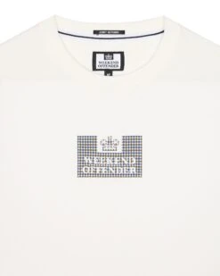 Weekend Offender Dygas T-Shirt Winter White/House Check -Weekend Offender TSAW303 DYGAS WINTER WHITE HOUSE CHECK 0926