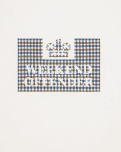 Weekend Offender Dygas T-Shirt Winter White/House Check -Weekend Offender TSAW303 DYGAS WINTER WHITE HOUSE CHECK 0927