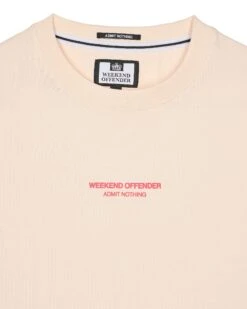 Weekend Offender Millergrove T-Shirt Alabaster/Anthurium Pink -Weekend Offender TSS2402 MILLERGROVE ALABASTER ANTHURIUM 3427