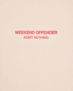 Weekend Offender Millergrove T-Shirt Alabaster/Anthurium Pink -Weekend Offender TSS2402 MILLERGROVE ALABASTER ANTHURIUM 3428