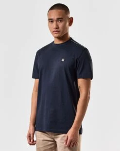 Weekend Offender Manuel T-Shirt Navy -Weekend Offender TSS2405 MANUEL NAVY 4500 MODEL