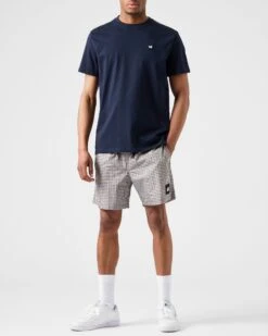 Weekend Offender Diaz T-Shirt SS23 Navy/House Check -Weekend Offender TSSS2304 DIAZ NAVY 3346WO