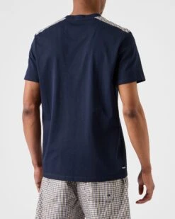 Weekend Offender Diaz T-Shirt SS23 Navy/House Check -Weekend Offender TSSS2304 DIAZ NAVY 3350WO