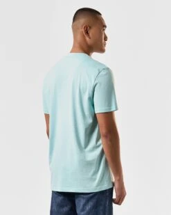 Weekend Offender Cannon Beach T-Shirt Celeste Green -Weekend Offender TSSS2401 CANNON BEACH CELESTE 4050 MODEL