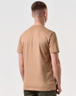 Weekend Offender Cannon Beach T-Shirt Cognac Brown -Weekend Offender TSSS2401 CANNON BEACH COGNAC 6389 MODEL