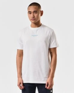 Weekend Offender Millergrove T-Shirt White/Saltwater Blue -Weekend Offender TSSS2402 MILLERGORVE WHITE SALTWATER 3867 MODEL