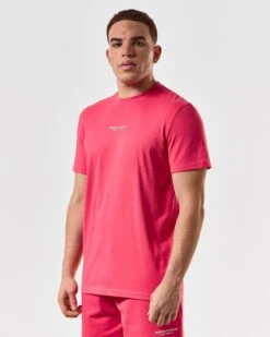 Weekend Offender Millergrove T-Shirt Anthurium Pink/Nectar Pink -Weekend Offender TSSS2402 MILLERGROVE ANTHURIUM 5370 MODEL