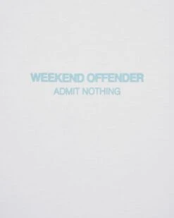 Weekend Offender Millergrove T-Shirt White/Saltwater Blue -Weekend Offender TSSS2402 MILLERGROVE WHITE SALTWATER 3450