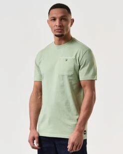 Weekend Offender Kea Pocket T-Shirt Pale Moss Green -Weekend Offender TSSS2408 KEA PALE MOSS 7308