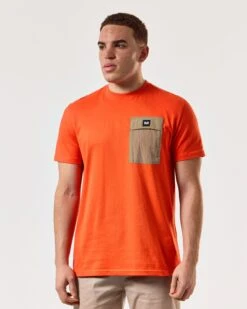 Weekend Offender Stiniva T-Shirt Pure Orange -Weekend Offender TSSS2419 STINIVA PURE ORANGE 5327 MODEL