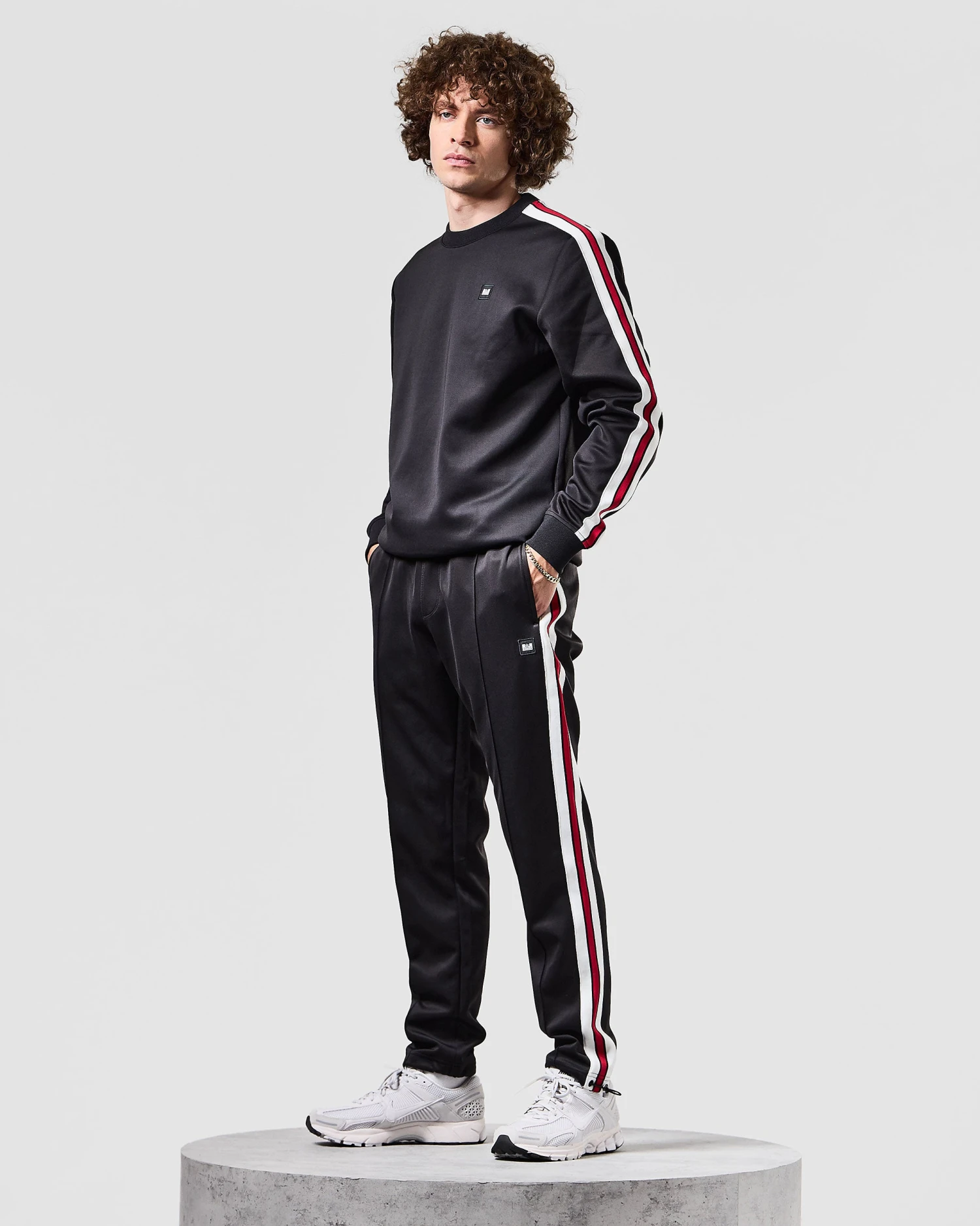 Weekend Offender Gou Taped Neck Track Top Black 3 Weekend Offender Gou Taped Neck Track Top Black - Image 3