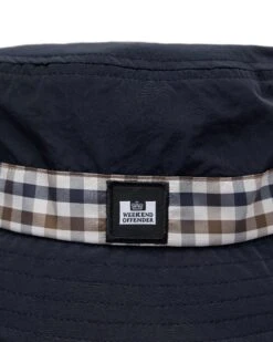 Weekend Offender Queensland Bucket Hat Navy / Mid House Check -Weekend Offender WOACC01 QUEENSLAND NAVY MIDHOUSE CHECK 10266