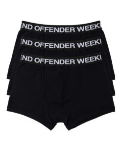 Weekend Offender Boxer Shorts Pack Of 3 Black