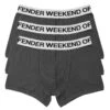 Weekend Offender Boxer Shorts Pack Of 3 Dark Charcoal