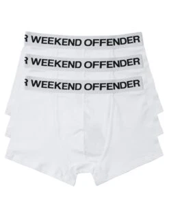 Weekend Offender Boxer Shorts Pack Of 3 White